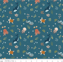 Load image into Gallery viewer, Riley Blake - Created with Love - In the Sea Ocean - 1/2 YARD CUT