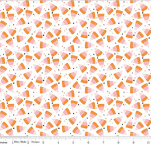 Load image into Gallery viewer, Riley Blake - Hey Pumpkin - Candy Corn White - 1/2 YARD CUT
