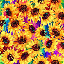 Load image into Gallery viewer, Timeless Treasures - Sundance - Packed Sunflowers - 1/2 YARD CUT