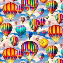 Load image into Gallery viewer, Timeless Treasures - Tour Around the World - Hot Air Balloons - 1/2 YARD CUT