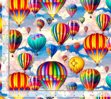 Load image into Gallery viewer, Timeless Treasures - Tour Around the World - Hot Air Balloons - 1/2 YARD CUT