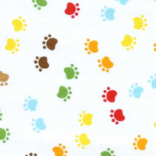 Load image into Gallery viewer, End of Bolt - Cooper - Paws White - 1 yard
