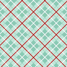 Load image into Gallery viewer, Michael Miller - Holiday Gnomes - Peppermint Plaid - 1/2 YARD CUT