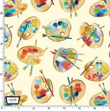 Load image into Gallery viewer, Michael Miller - An Artist's Life - Painter's Palette - 1/2 YARD CUT