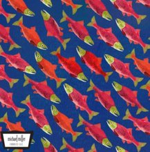 Load image into Gallery viewer, Michael Miller - Alaska the Last Frontier - Sockeye Salmon - 1/2 YARD CUT