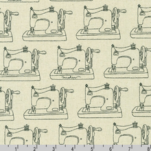 Load image into Gallery viewer, Robert Kaufman - CANVAS - Sewing Machines Natural - 1/2 YARD CUT