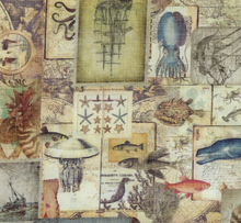 Load image into Gallery viewer, QT Fabrics - Siren's Call - Nautical Patchwork - 1/2 YARD CUT