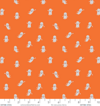 Load image into Gallery viewer, Rifle Paper Co - Halloween Ghosts Orange - 1/2 YARD CUT