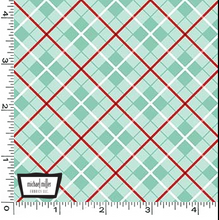 Load image into Gallery viewer, Michael Miller - Holiday Gnomes - Peppermint Plaid - 1/2 YARD CUT