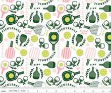 Load image into Gallery viewer, Riley Blake - Pickleball - Main White - 1/2 YARD CUT