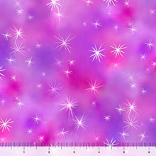 Load image into Gallery viewer, QT Fabrics - Rainbow Iris - Magenta Stars - 1/2 YARD CUT