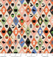 Load image into Gallery viewer, Rifle Paper Co - Halloween Argyle Metallic - 1/2 YARD CUT