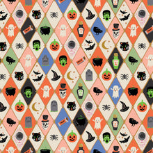 Load image into Gallery viewer, Rifle Paper Co - Halloween Argyle Metallic - 1/2 YARD CUT