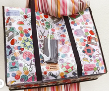 Load image into Gallery viewer, Reusable Shopping Tote - Sewing Themed