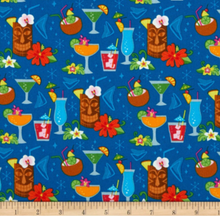 Load image into Gallery viewer, Robert Kaufman - Tiki Bar - Tropical Drinks - 1/2 YARD CUT