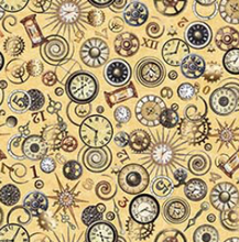 Load image into Gallery viewer, QT Fabrics - Like Clockwork - Time Toss - 1/2 YARD CUT