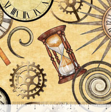 Load image into Gallery viewer, QT Fabrics - Like Clockwork - Time Toss - 1/2 YARD CUT