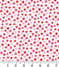 Load image into Gallery viewer, Fabric Traditions - Tiny Heart Glitter Dot White - 1/2 YARD CUT