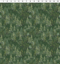 Load image into Gallery viewer, Clothworks - Joyful Winter - Digital Forest - Dark Green - 1/2 YARD CUT