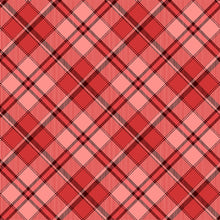 Load image into Gallery viewer, Clothworks - Joyful Winter - Diagonal Plaid - Light Red - 1/2 YARD CUT