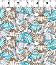 Load image into Gallery viewer, Clothworks - Sandy Toes Packed Shells Taupe - 1/2 YARD CUT