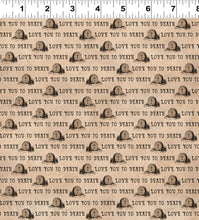 Load image into Gallery viewer, Clothworks - Gothic Halloween - Love You - 1/2 YARD CUT