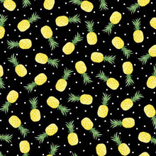 Load image into Gallery viewer, Kanvas - Fun in the Sun - Pineapple Fun Black - 1/2 YARD CUT
