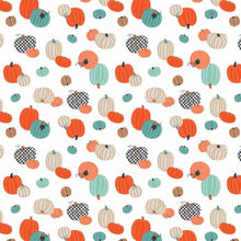 Load image into Gallery viewer, Camelot Fabrics - I Love PSL - White Stylish Gourds - 1/2 YARD CUT
