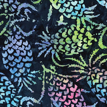Load image into Gallery viewer, Benartex Batiks - Pineapples Indigo - 1/2 YARD CUT