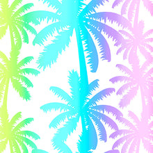 Load image into Gallery viewer, Kanvas - Breezy Palm Trees - White - 1/2 YARD CUT