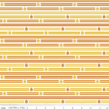 Load image into Gallery viewer, Riley Blake - Celebrate with Hershey Halloween Stripes White - 1/2 YARD CUT