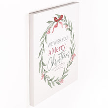 Load image into Gallery viewer, We Wish You a Merry Christmas Wreath Canvas