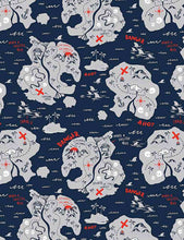 Load image into Gallery viewer, Timeless Treasures - Danger Pirate Islands - 1/2 YARD CUT