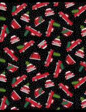 Load image into Gallery viewer, Timeless Treasures - Tossed Mini Red Trucks - 1/2 YARD CUT