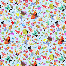 Load image into Gallery viewer, Timeless Treasures - Tossed Mini Garden Gnomes - 1/2 YARD CUT