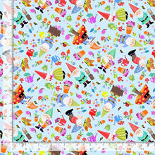 Load image into Gallery viewer, Timeless Treasures - Tossed Mini Garden Gnomes - 1/2 YARD CUT