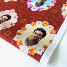 Load image into Gallery viewer, Robert Kaufman - Frida Kahlo - Red Floral Frame - 1/2 YARD CUT