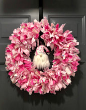Load image into Gallery viewer, Think Pink Rag Wreath