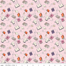 Load image into Gallery viewer, Riley Blake - Spooky Schoolhouse Spellbooks Pink - 1/2 YARD CUT