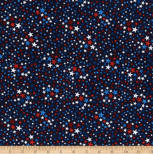 Load image into Gallery viewer, Timeless Treasures - Tiny Patriotic Stars - Navy - 1/2 YARD CUT