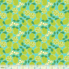 Load image into Gallery viewer, Blend Fabrics - Pucker Up - Blue Limes - 1/2 YARD CUT - Dreaming of the Sea Fabrics