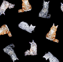 Load image into Gallery viewer, End of Bolt - Paws Up! - Crafty Cats - Black - 16"