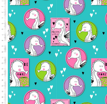 Load image into Gallery viewer, Craft Cotton Company - Sweet Little Seahorses - Be More Seahorses - 1/2 YARD CUT - Dreaming of the Sea Fabrics