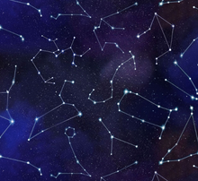 Load image into Gallery viewer, Elizabeth's Studio - In Space - Constellations Royal - 1/2 YARD CUT - Dreaming of the Sea Fabrics