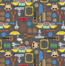 Load image into Gallery viewer, friends central perk foosball umbrella fabric