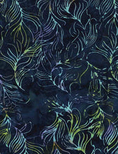 Load image into Gallery viewer, Timeless Treasures - Tonga Batik Swirly Palm Leaves Malachite - 1/2 YARD CUT