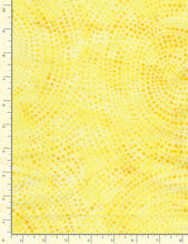 Load image into Gallery viewer, Timeless Treasures - Tonga Batik Dotty Spiral Canary - 1/2 YARD CUT