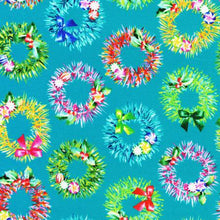 Load image into Gallery viewer, Robert Kaufman - Wishwell Glow - Wreaths Teal - 1/2 YARD CUT