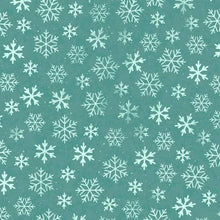 Load image into Gallery viewer, Clothworks - Emerald Snowflakes - 1/2 YARD CUT