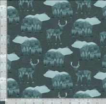 Load image into Gallery viewer, Timeless Treasures - The Great Outdoors - Bears and Deer - 1/2 YARD CUT